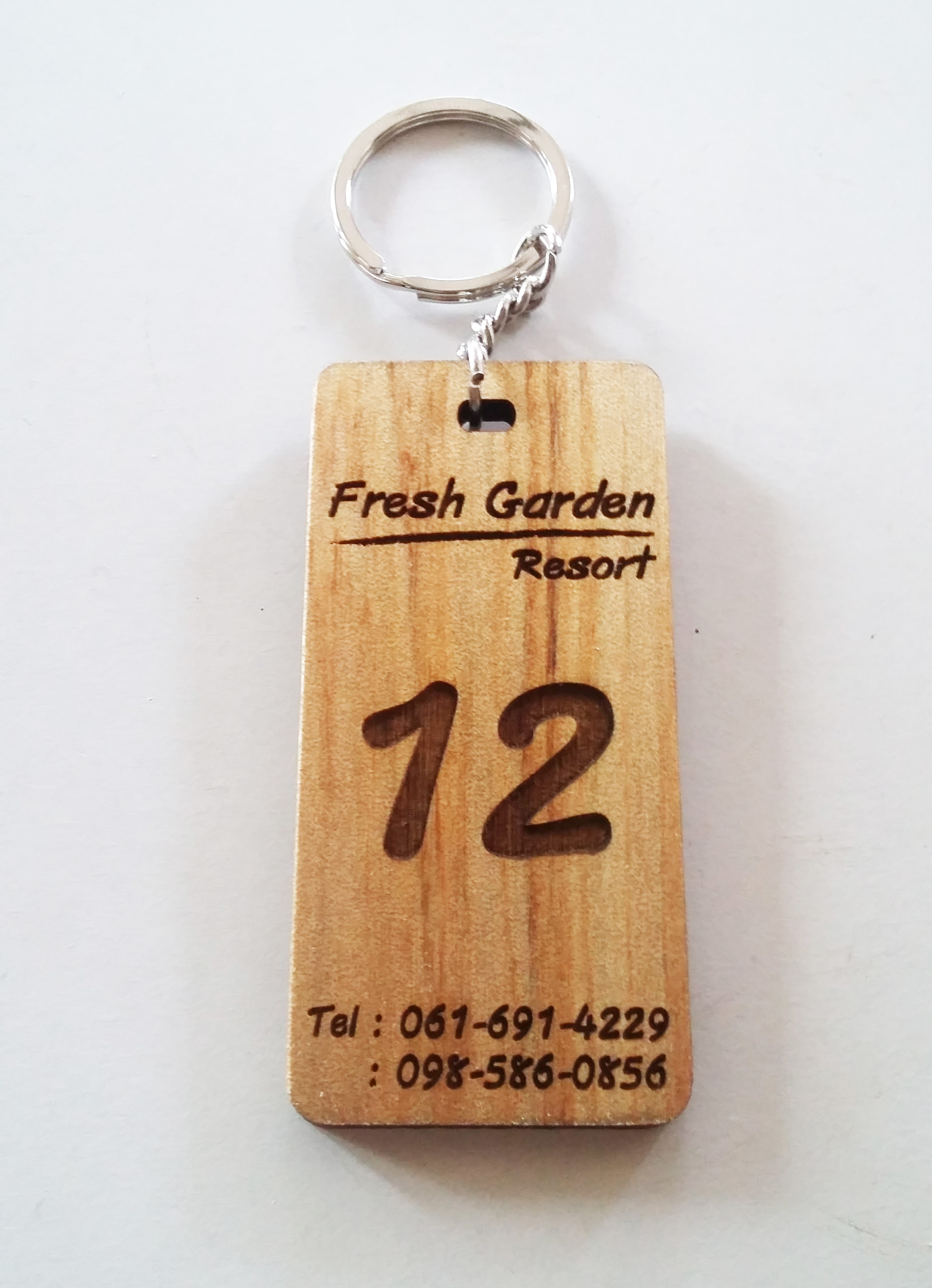 พวงกุญแจไม้ พวงกุญแจรีสอร์ท พวงกุญแจห้องพัก พวงกุญแจโรงแรม - เฟรชการ์เด้น รีสอร์ท