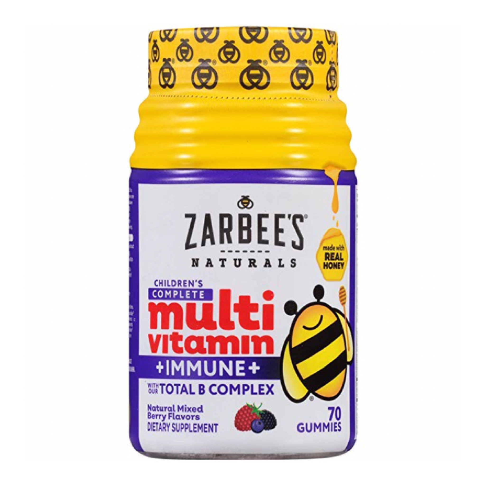 วิตามินรวมชนิดกัมมี่สำหรับเด็ก Zarbee’s Naturals Children’s COMPLETE Multivitamin +IMMUNE+ with our Total B Complex
