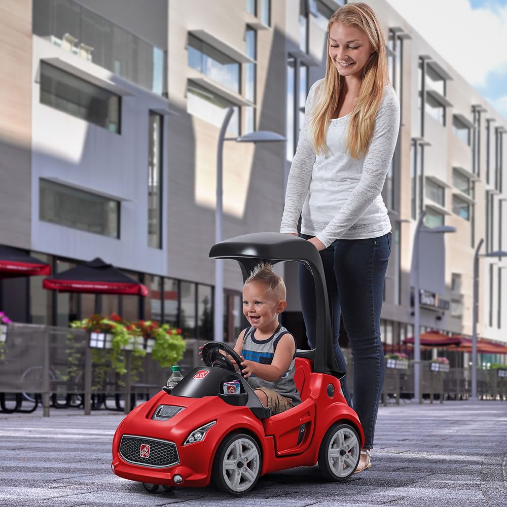 รถขาไถพร้อมหลังคามือจับ Step2 Turbo Coupe Foot-to-Floor (Red)