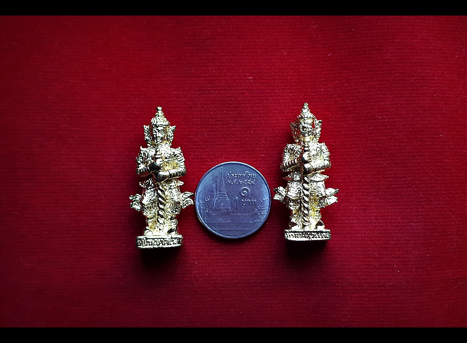 รูปหล่อ ท้าวเวสสุวรรณ (2หน้า เทพ ยักษ์) (ขนาดพกพา ห้อยคอ ) เนื้อทองลำอู่ ปี2563 #รับประกันแท้ - หลวงพ่อเล็ก วัดท่าขนุน (ปลุกเสก ณ วัดพุทธพรหมยาน)