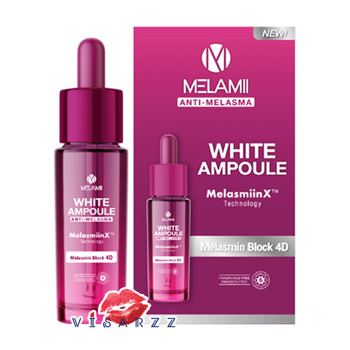 (Ampoule 15mL) Melamii White Ampoule Anti Melasma 15mL แอมพูลบำรุงผิวหน้าสูตรเข้มข้น ฟื้นฟูผิวให้แข็งแรง ยับยั้งการผลิตเม็ดสีเมลานิน