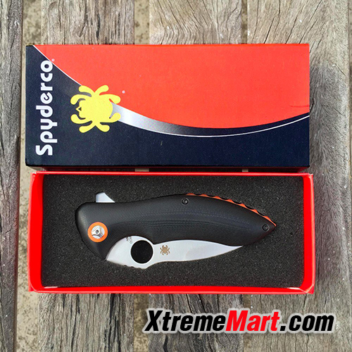 มีดพับ Spyderco C187GP Folding Knife Satinless Steel Blade G10 Handle ระบบบอลแบริ่ง