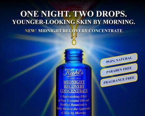 (30mL) Kiehls Midnight Recovery Concentrate 30mL เซรั่มเข้มข้นช่วยบำรุงและเสริมความแข็งแรงให้ผิวในเวลากลางคืน พลังจากธรรมชาติช่วยผิวดูสดใสขึ้นในตอนเช้า