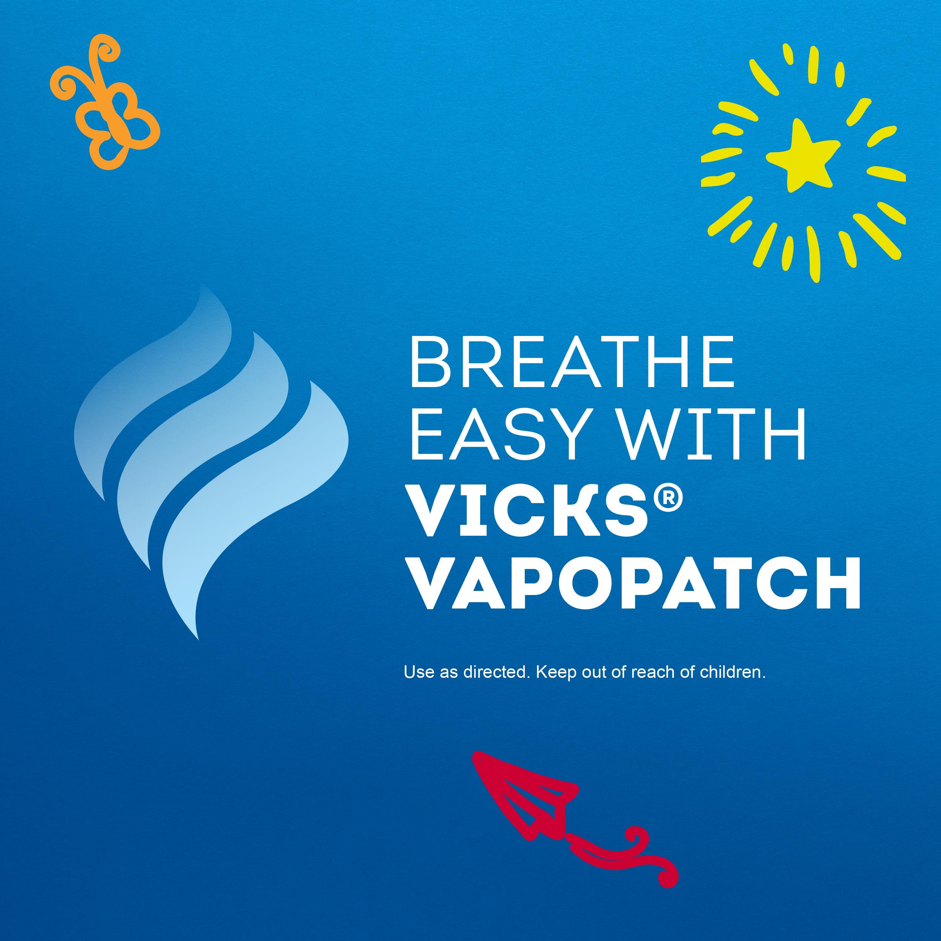 แผ่นแปะบรรเทาอาการคัดจมูก Vicks Children's VapoPatch Soothing Vapors
