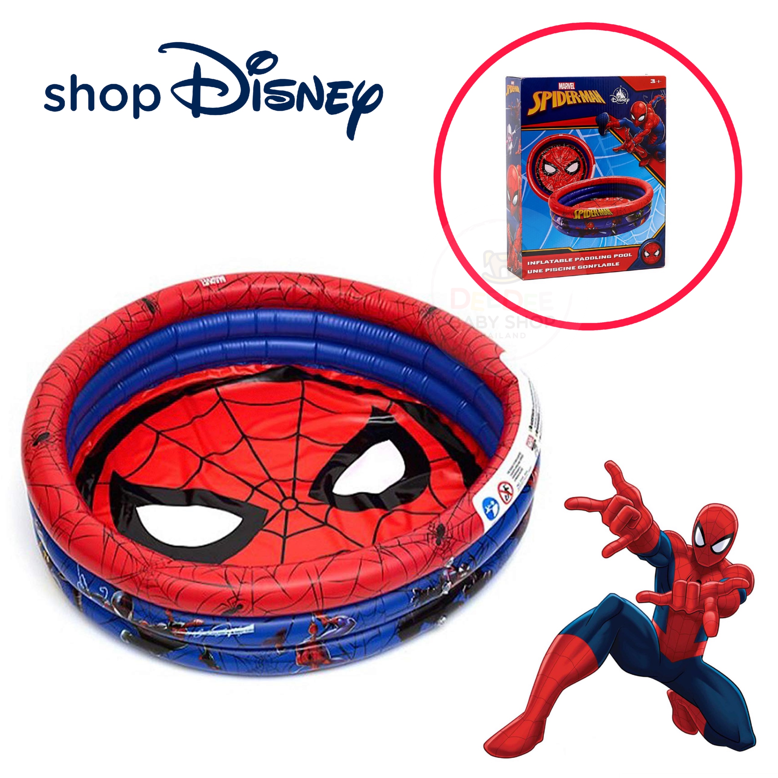 สระน้ำเป่าลมสำหรับเด็ก Disney Spider-Man Inflatable Paddling Pool