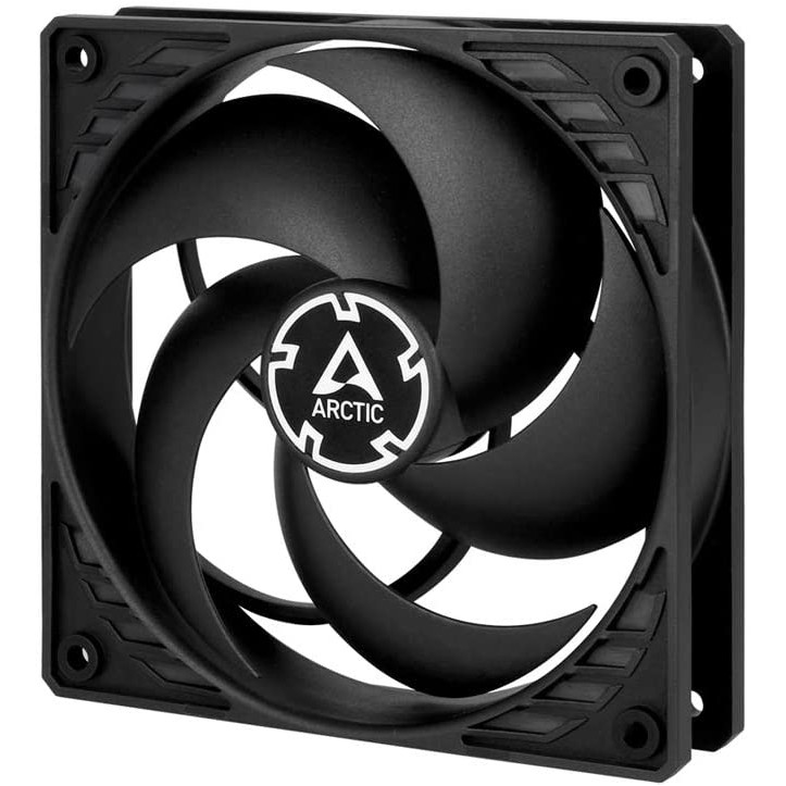 ARCTIC P12 PWM PST - 120 mm HIGH STATIC PRESSURE Fan Speed: 200-1800 RPM - Black / White #พัดลมเคส