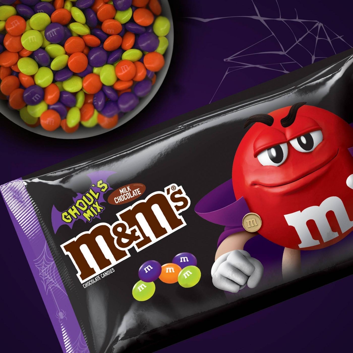 ขนมช็อกโกแลตฮาโลวีน M&M's Halloween Chocolate Candies - GHOUL'S MIX Milk Chocolate