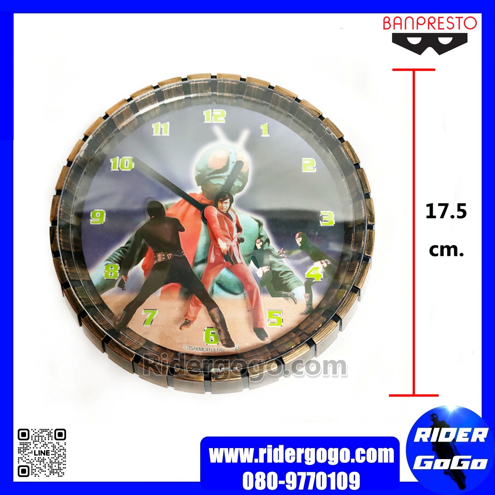 Kamen Rider Clock นาฬิกาแขวนผนัง ลายมาสค์ไรเดอร์ ลายไอ้มดแดง ของใหม่ ของแท้ จากประเทศญี่ปุ่น
