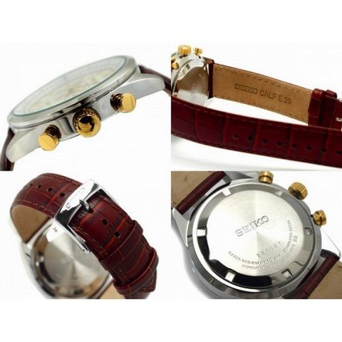 Karnvera Shop นาฬิกาข้อมือผู้ชาย Seiko Chronograph Quartz 100M SSB069P1 Men's Watch