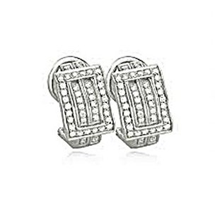 Diamond Earring ต่างหูเพชร ขาโอเมก้า ทองคำ YG ชุบทองคำขาวหนัก 8.07 กรัม เพชร 28 เม็ด หนัก 0.84 กะรัต (GVVS) เพชร 56 เม็ด หนัก 0.57 กะรัต (GVVS)