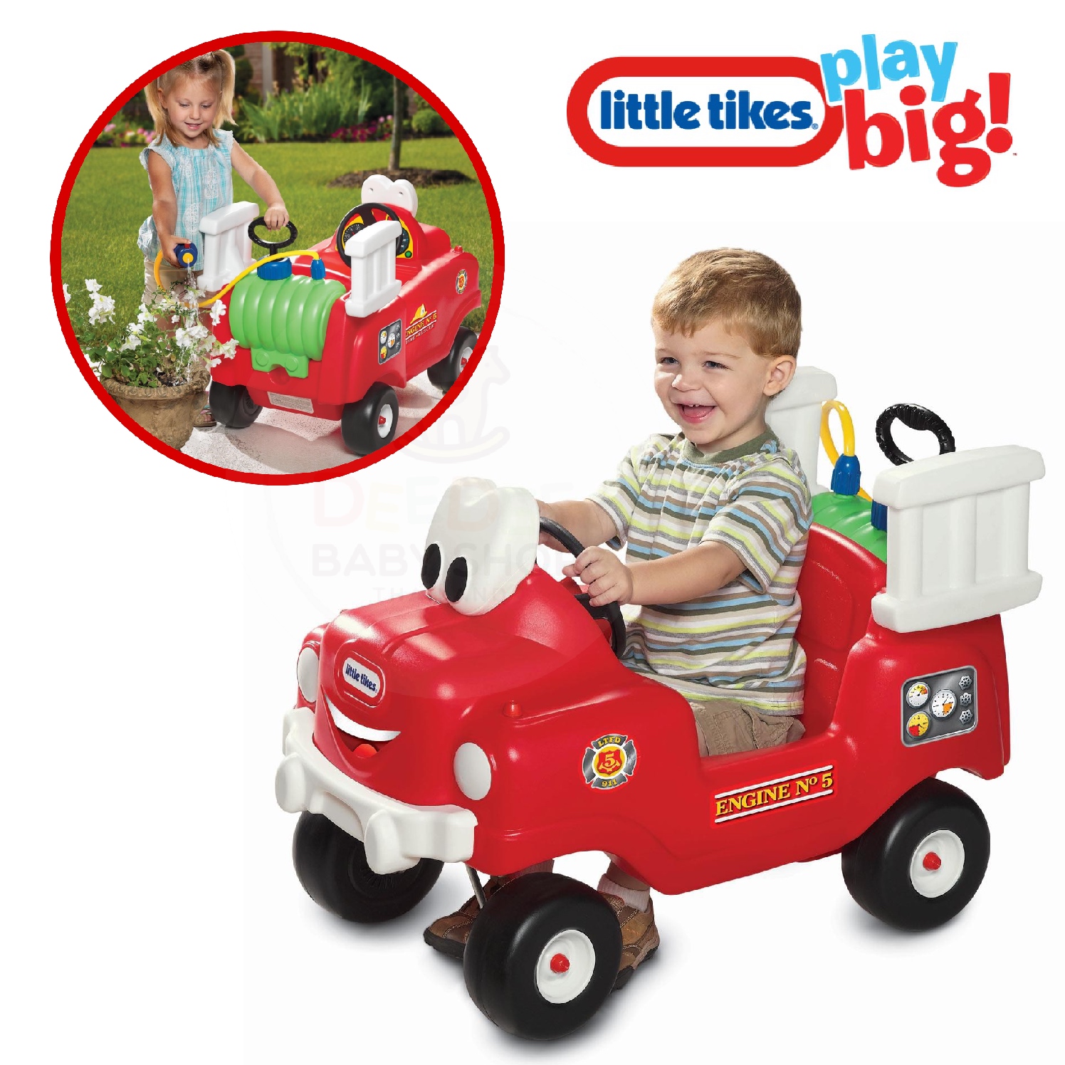 รถดับเพลิงขาไถพร้อมสายฉีดน้ำ Little Tikes Spray & Rescue Fire Truck