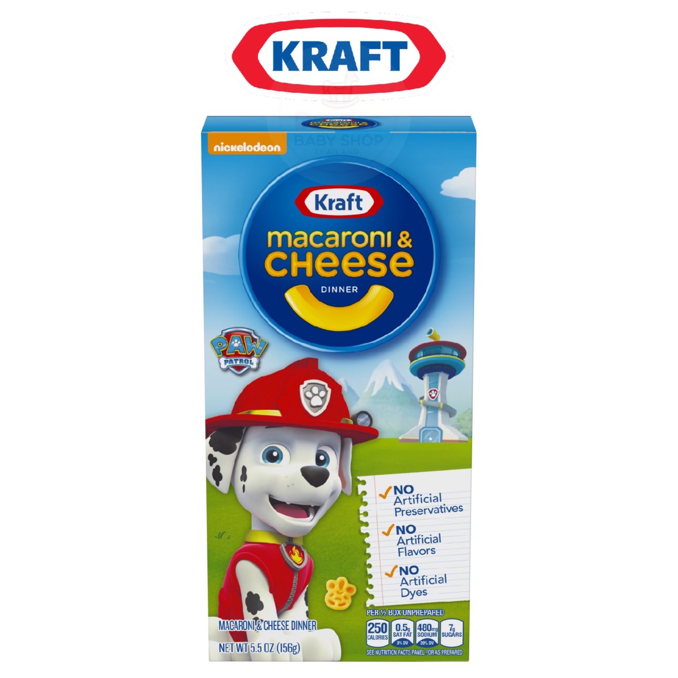 มะกะโรนีชีสสำหรับเด็ก Kraft Paw Patrol Marshall Macaroni & Cheese Dinner Box