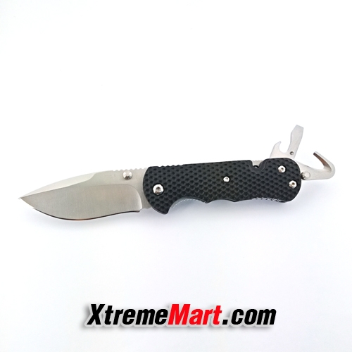 มีดพับ Sanrenmu 7045LUC-PM-T4 ใบสีเงิน Stainless Steel Folding Knife