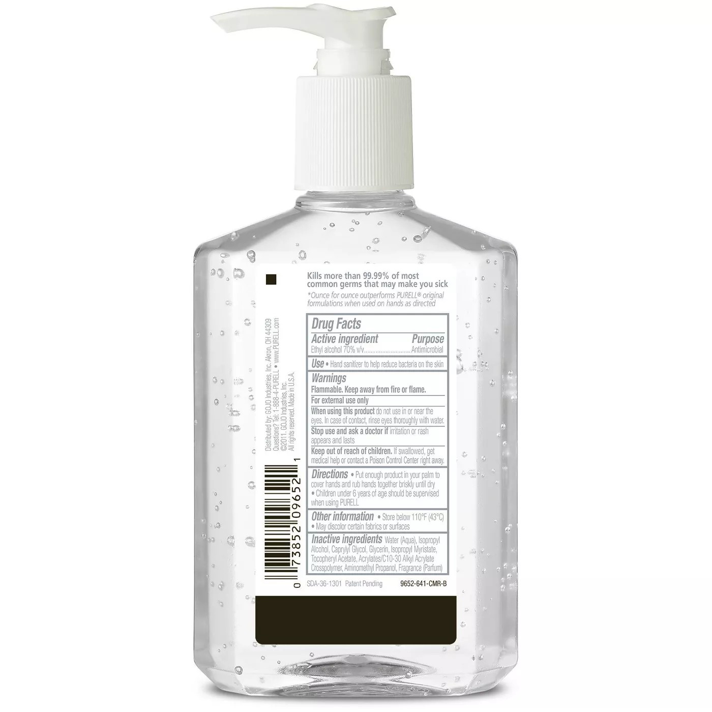เจลทำความสะอาดมือและกำจัดเชื้อโรค Purell Advanced Hand Sanitizer - Refreshing Gel