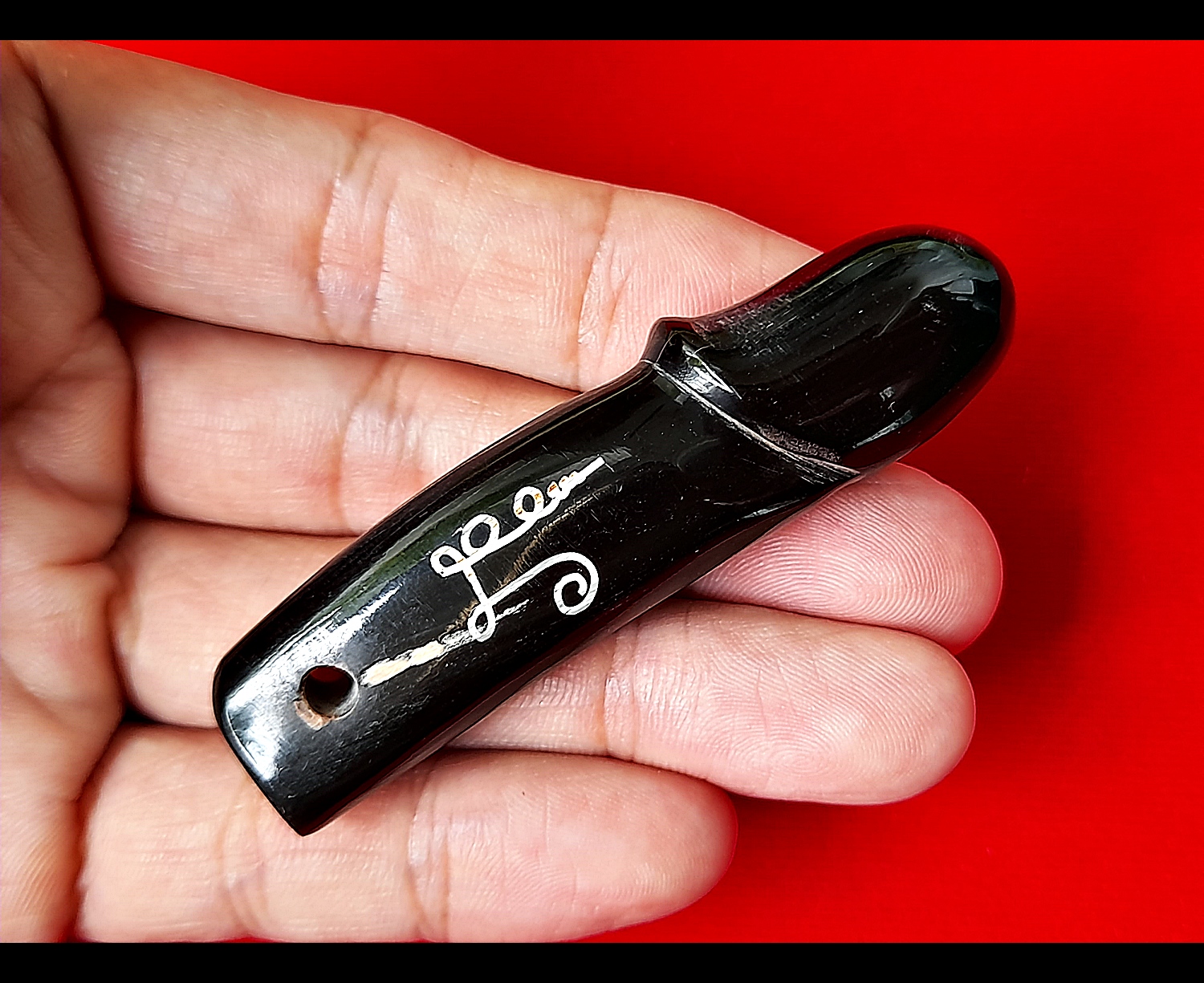 ปลัดขิก เนื้อเขาควายแท้ บรรจุผงมวลสาร ปี2563 หลวงพ่อกวย วัดโฆสิตาราม(วัดบ้านแค) จ.ชัยนาท - #สร้างและปลุกเสกจากวัดโฆสิตาราม #รับประกันแท้