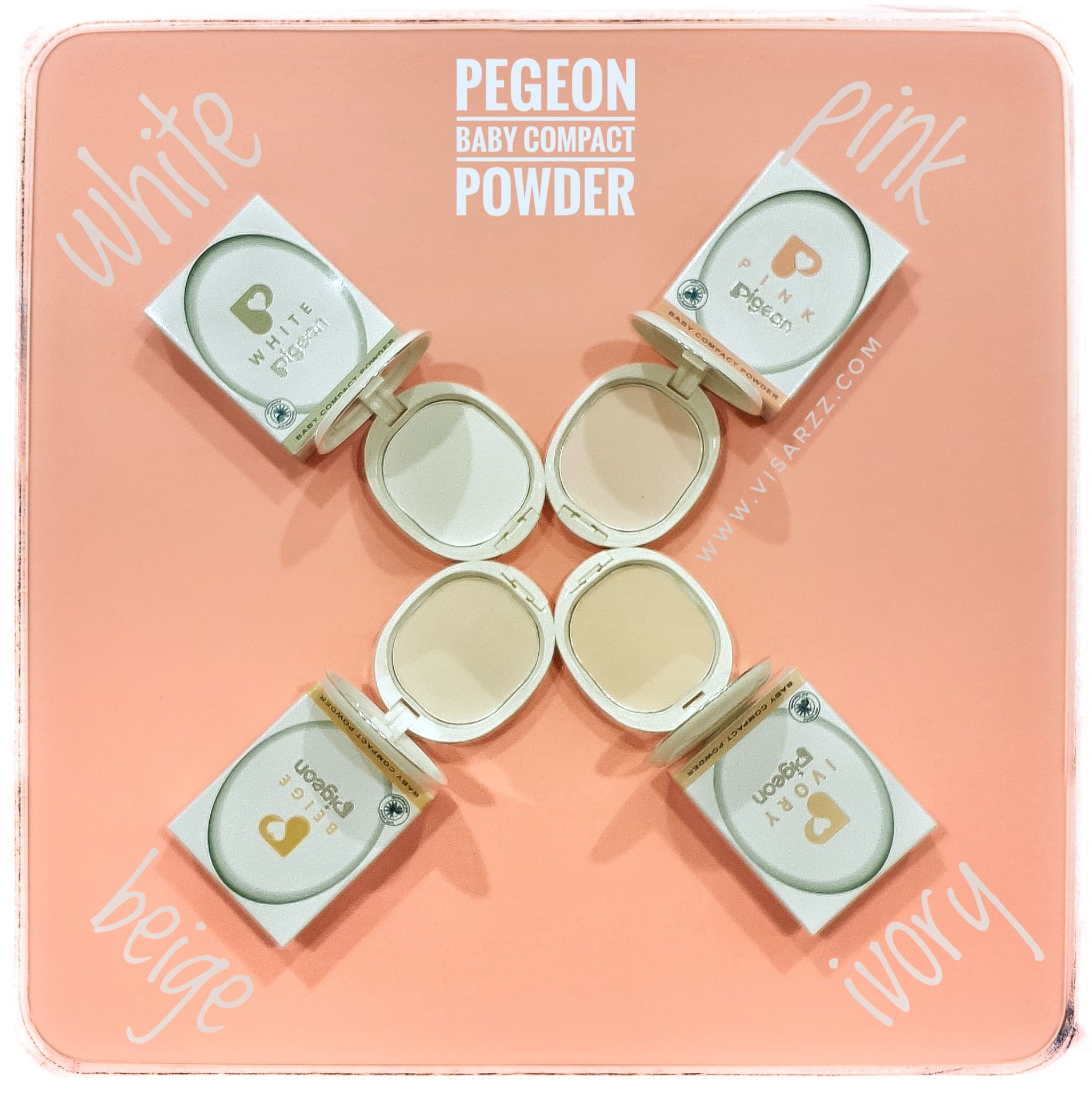 ขายส่ง 215.- (สี Ivory) Pigeon Baby Compact Powder 20g แป้งเด็กอัดแข็งสำหรับผิวแพ้ง่าย ใช้เเล้วเนียนผิว ไม่วอก ไม่ลอย ซับความมันได้ดี