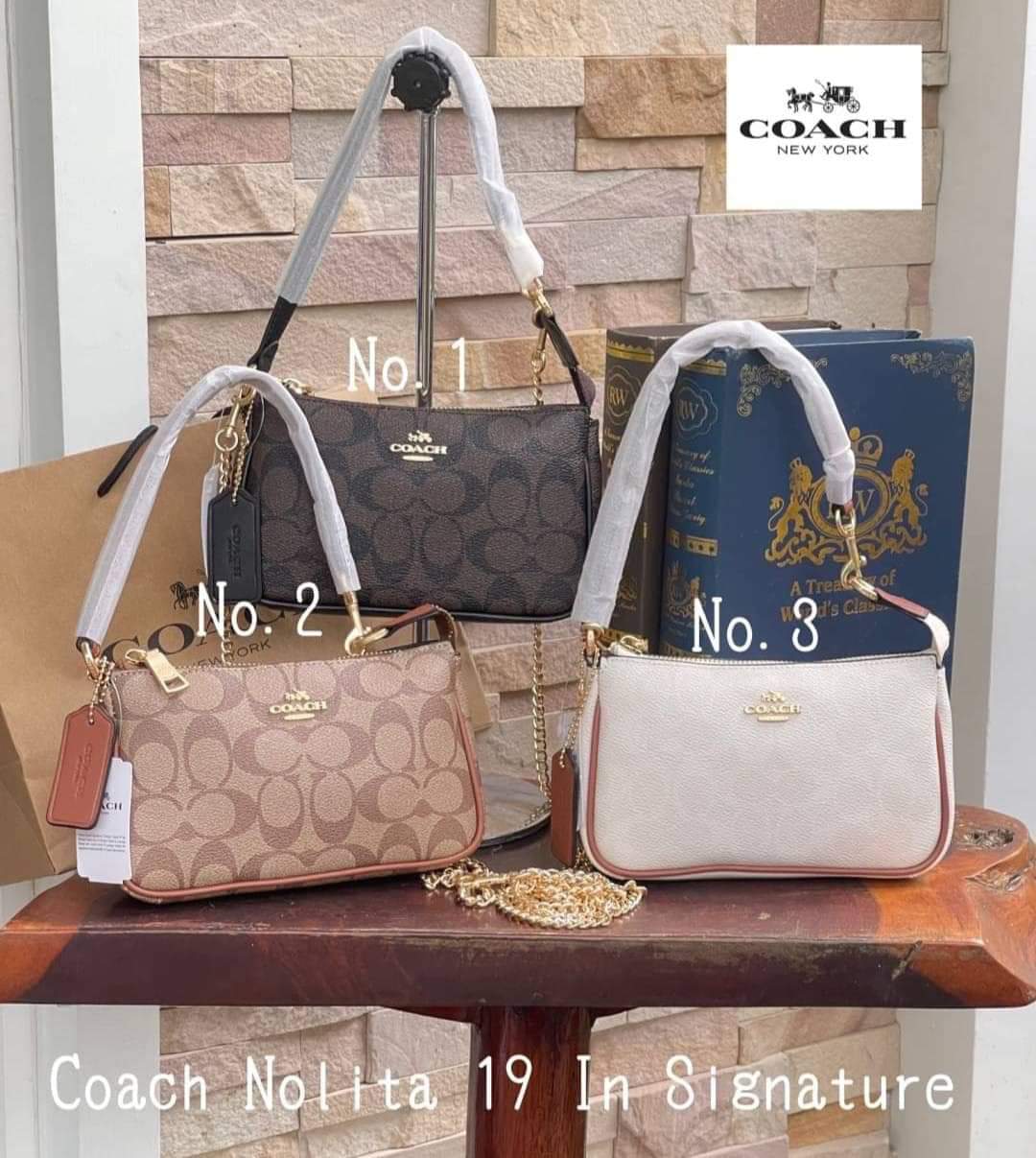 Coach Nolita 19 In Signature (แอดไลน์ก่อนสั่งซื้อ)