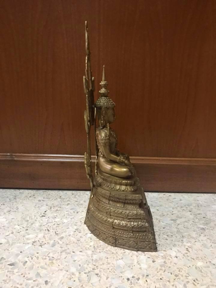 รูปหล่อ พระพุทธรูป ปางพระจักรพรรดิ์ (หน้าตัก5นิ้ว สูง16นิ้ว) เนื้อโลหะทองเหลือง