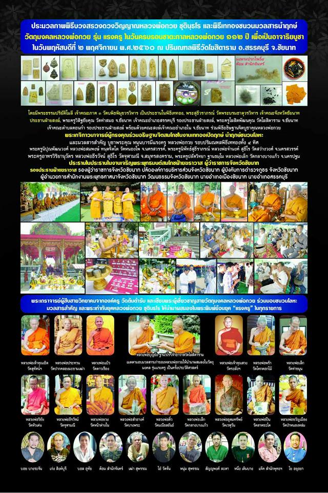 พระสมเด็จปรกโพธิ์ 9ใบ พิมพ์ใหญ่ หลังพระแม่ธรณี เนื้อผงอิธิเจแก่น้ำมัน (ชุดพิเศษ ชุดกรรมการ ปิดทองนำฤกษ์) หลวงพ่อกวย วัดโฆสิตาราม รุ่นแรงครู 2560 (พร้อมเลี่ยมกันน้ำ ใส่กรอบเงินแท้ ลาย หัวสิงห์ ลงยา ลายสุโขทัย ชุบทอง) #รับประกันแท้
