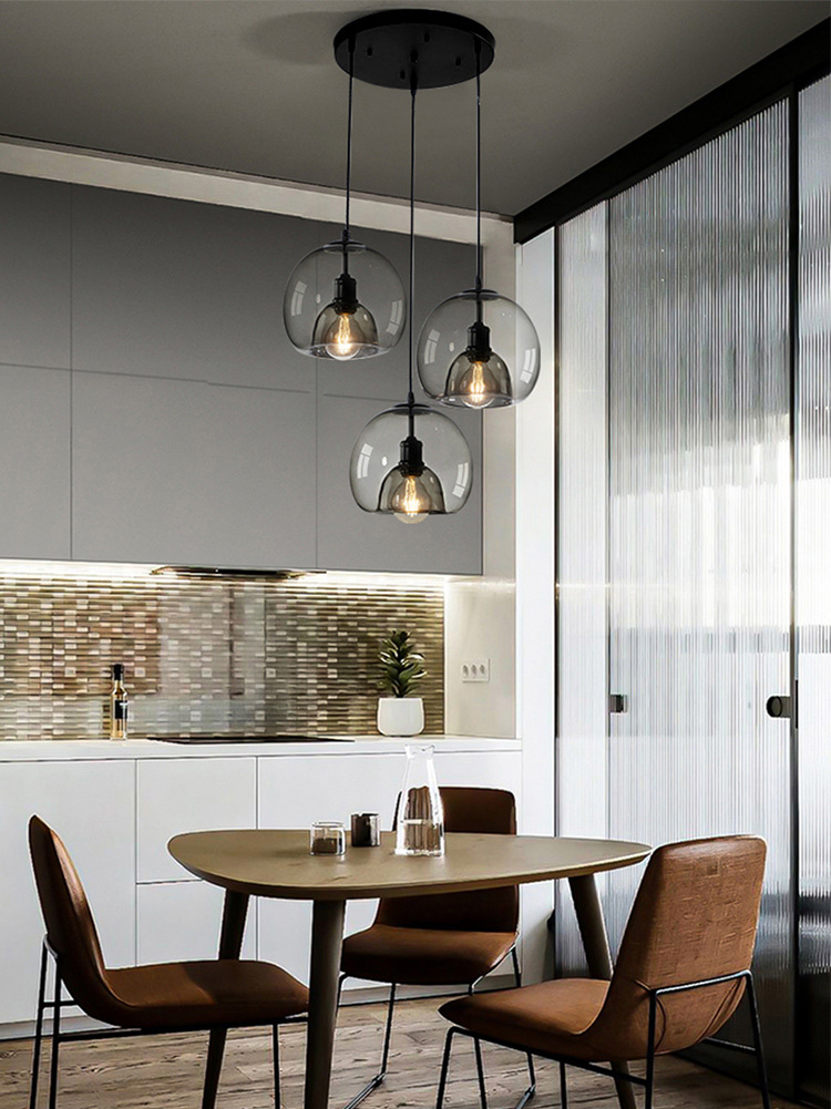 โคมไฟแขวนเพดานแก้วสไตล์ Nordic [PLB028A]