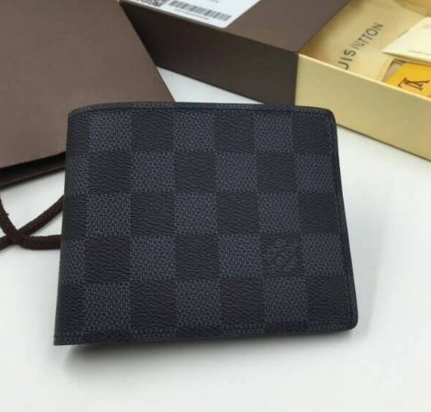 พร้อมส่ง กระเป๋าสตางค์ lv damier multiple wallet ชาย ใบสั้น สีเทา