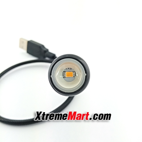 โคมไฟ USB แสงเหลือง สำหรับอ่านหนังสือ/Notebook พกพาง่าย ปรับ/ดัด/งอได้ตามต้องการ (สีดำ)