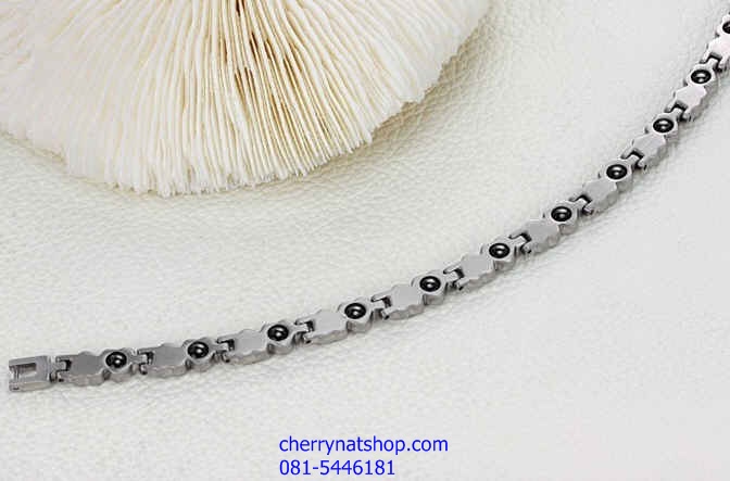 พร้อมส่งสร้อยข้อมือแม่เหล็กเพื่อสุขภาพ สร้อยข้อมือไทเทเนียมเจอรเมเนียม รุ่นFA