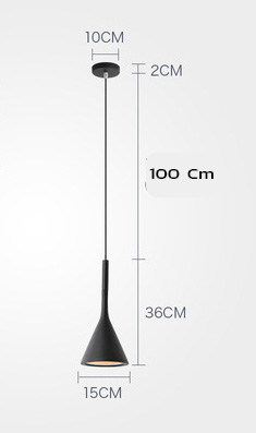 โคมไฟแขวนเพดานสไตล์โมเดิร์น 15x36cm [100104]