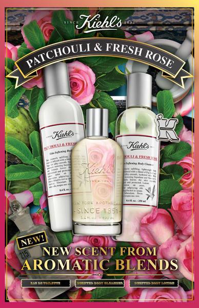 (Limeted Editiion ลดมากกว่า 35%) Kiehl's Aromatic Blends Patchouli & Fresh Rose 100 mL น้ำหอมกลิ่นสุดพิเศษที่จัดทำขึ้นแบบลิมิเตด ให้กลิ่นสะอาด สดชื่น