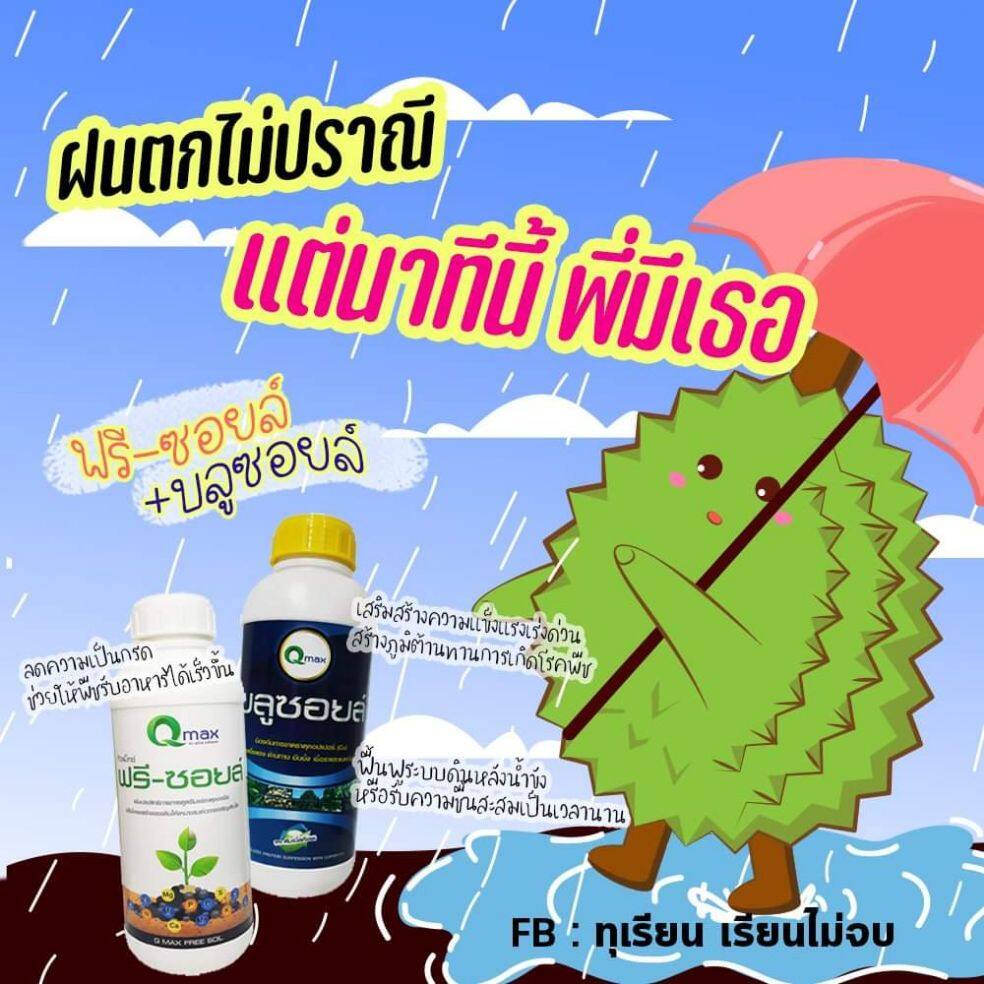 คิวแมกซ์ คู่จิ้น ล้างพิษในดิน ต้านโรคทุเรียน เช็ท 2 ขวด