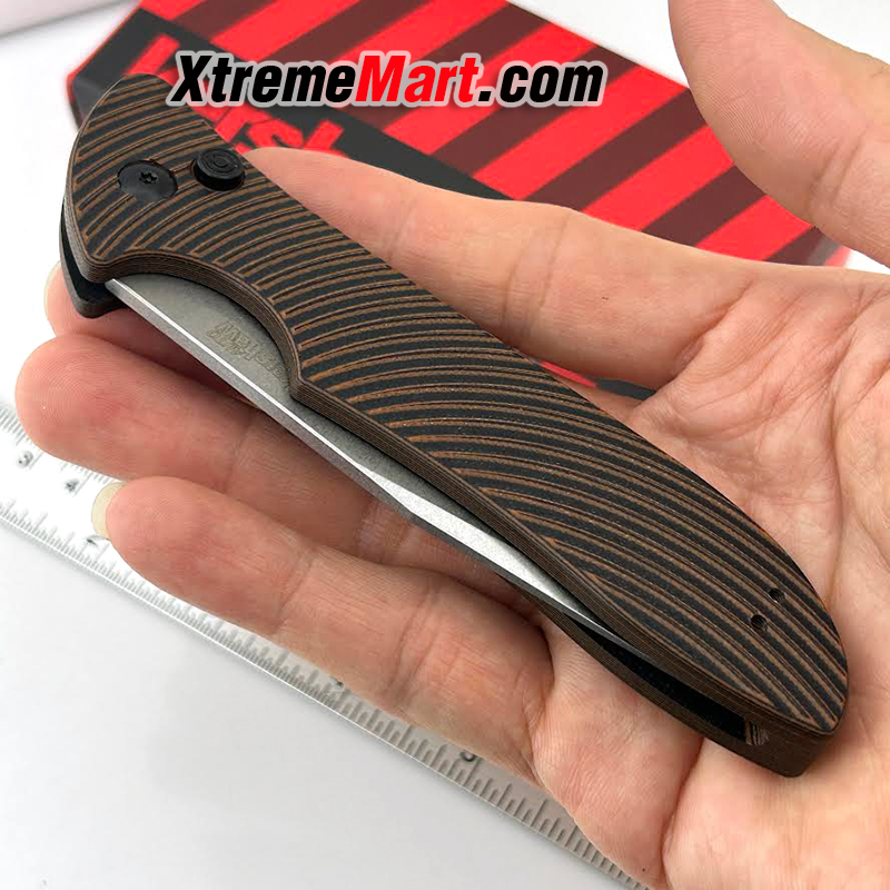 มีดพับ Kershaw7600 ด้ามสีน้ำตาล พกพาง่าย ด้ามจับถนัดมือ มีดเดินป่า มีดแคมป์ปิ้ง