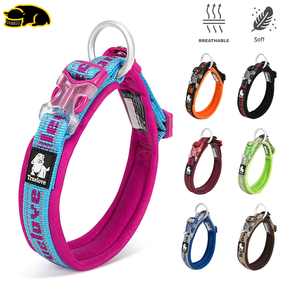 ⚡ส่งจากไทย⚡C103 TRUELOVE ปลอกคอสัตว์เลี้ยง สุนัข แมว สะท้อนแสง ทน เบา สบาย สวย ระบายอากาศ คุณภาพส่งออก48ประเทศทั่วโลก