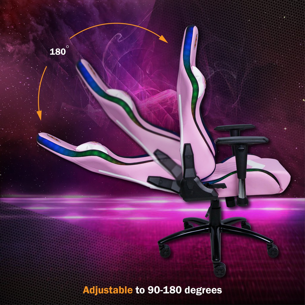 Neolution E-Sport Twilight RGB PINK Gaming Chair เก้าอี้เกมมิ่ง สีชมพู มีไฟ รับประกัน 1 ปี