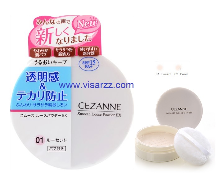 Cezanne Smooth Loose Powder EX SPF15 PA+ 6g # 01 Lucent เนื้อแมทโปร่งแสง