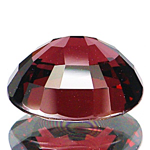 พลอยเนื้ออ่อนโรโดไลต์ Rhodolite รูปไข่ขนาดใหญ่ หนัก 10.69 กะรัต ขนาดตามใบเซอร์ 11.56x13.87x7.51 มิลสีแดงเข้ม แต่ไม่ดำ แลปม่วงอมชมพูไม่เกิน5%