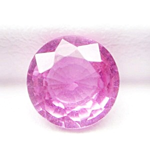 Natural Pink Sapphire พลอยพิงค์ซัฟฟราย รูปกลม หนัก 1.48 กะรัต สีชมพู เบอร์1 สีเข้ม สีหวานสวย ความสะอาดมองตาเปล่าไม่มีตำหนิ ส่องด้วยกล้องขยายมีฟองภายใน