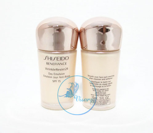 (Tester) Shiseido Benefiance Wrinkle Resist 24 Day Emulsion SPF15 15mL คุณสมบัติลดเลือนริ้วรอยและลดโอกาสการเกิดริ้วรอยแห่งอนาคตของสาวๆ