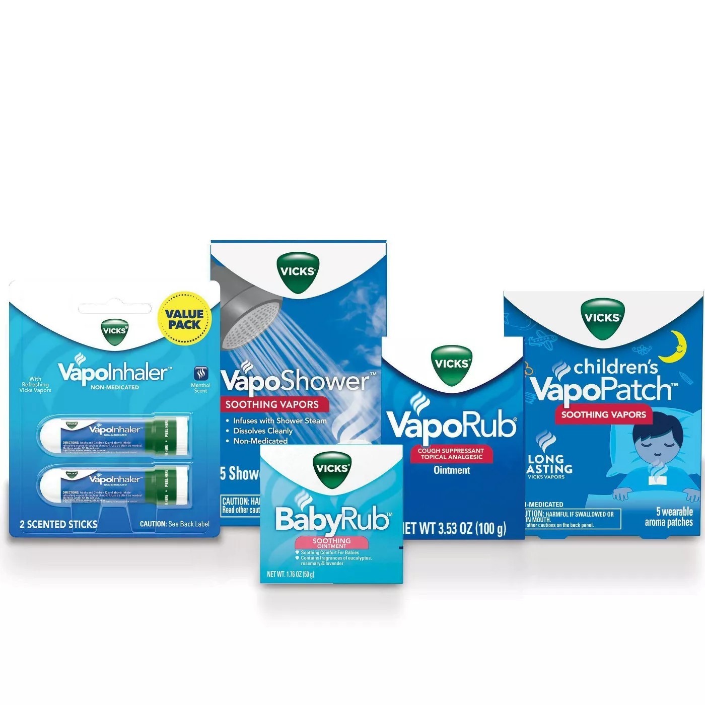 แผ่นแปะบรรเทาอาการคัดจมูก Vicks Children's VapoPatch Soothing Vapors