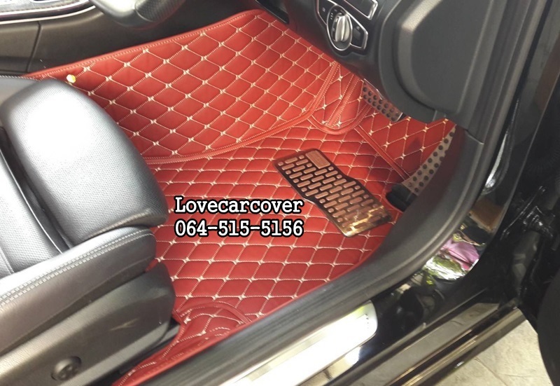 พรม6D Benz C43 สีแดงไวน์