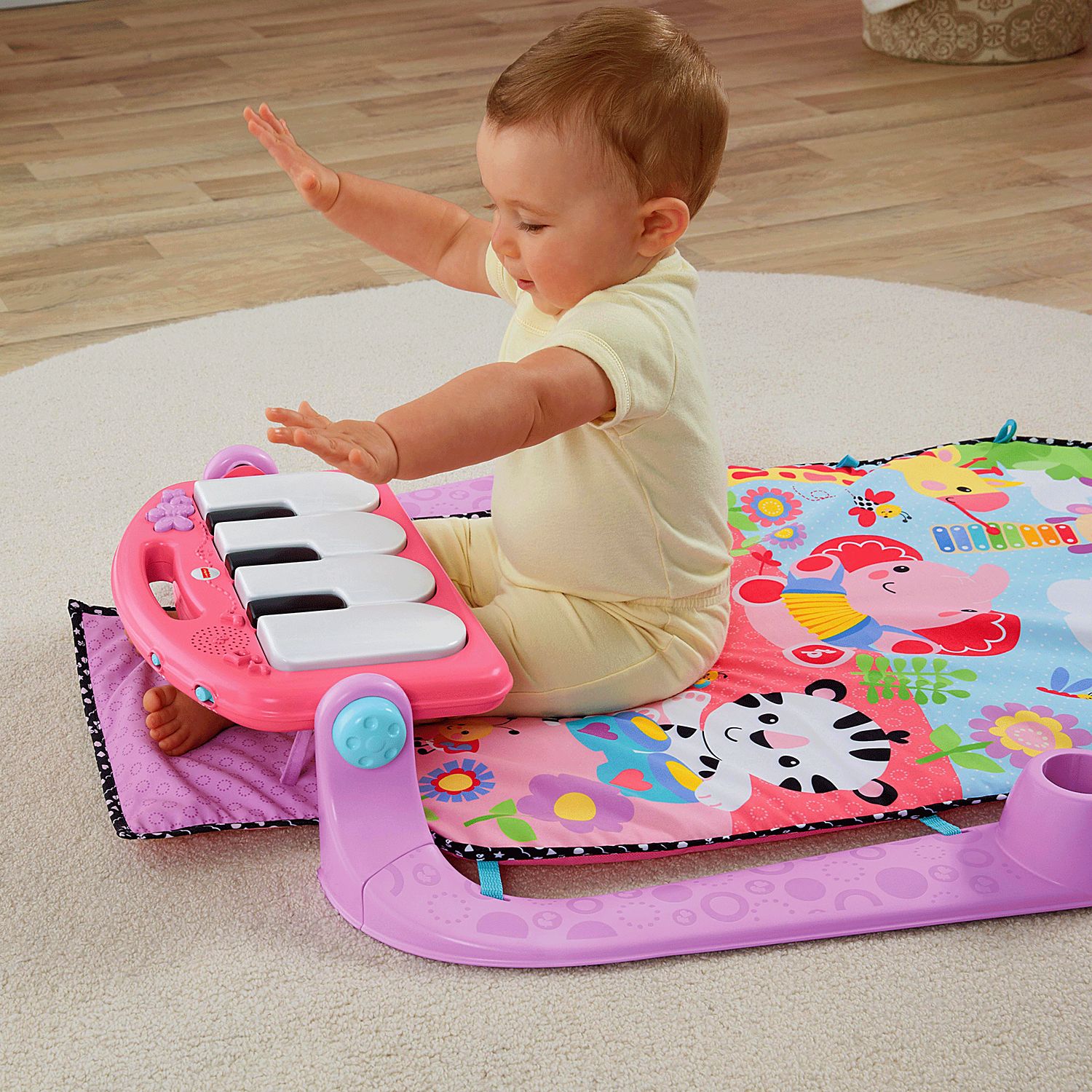 เพลย์ยิมเสริมพัฒนาการ Fisher-Price Kick 'n Play Piano Gym (Pink)