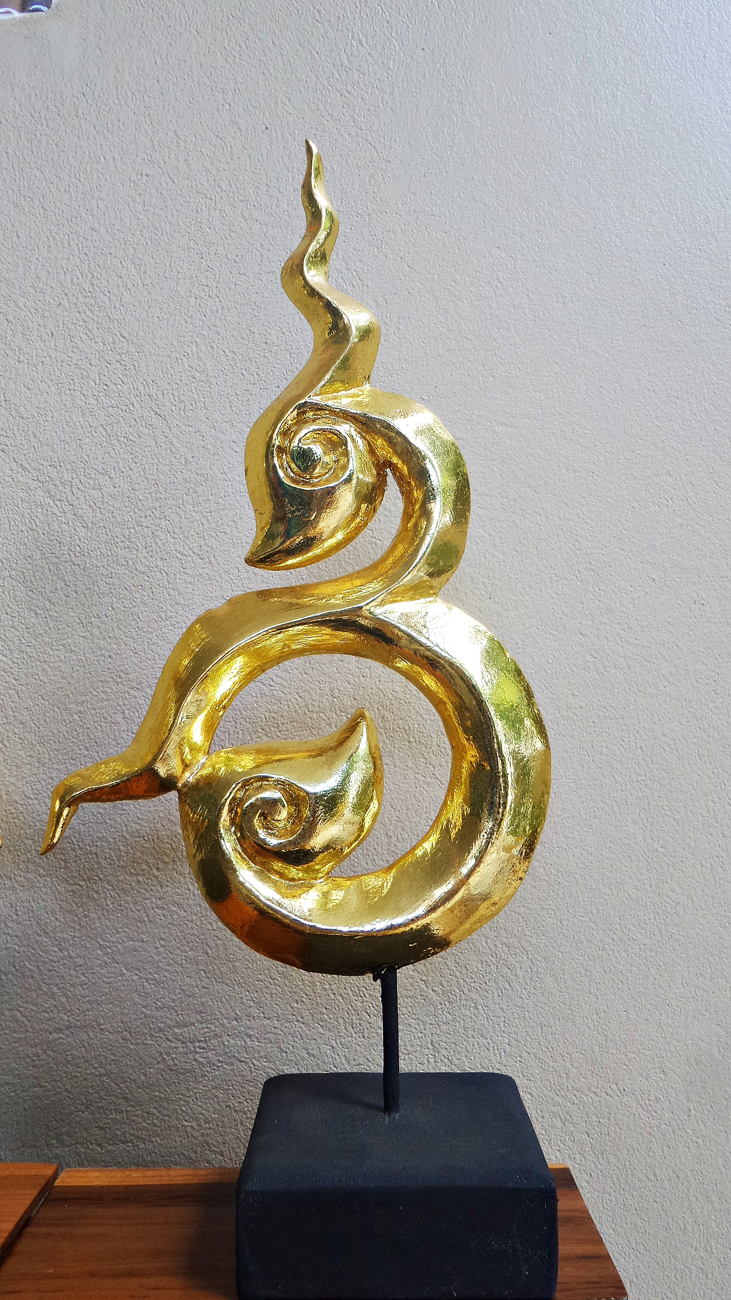 เลข 9 ไทยมหามงคล ในหลวง ร.9 โลหะปิดทองแท้ ตกแต่งประดับ (ขายปลีก ขายส่ง)