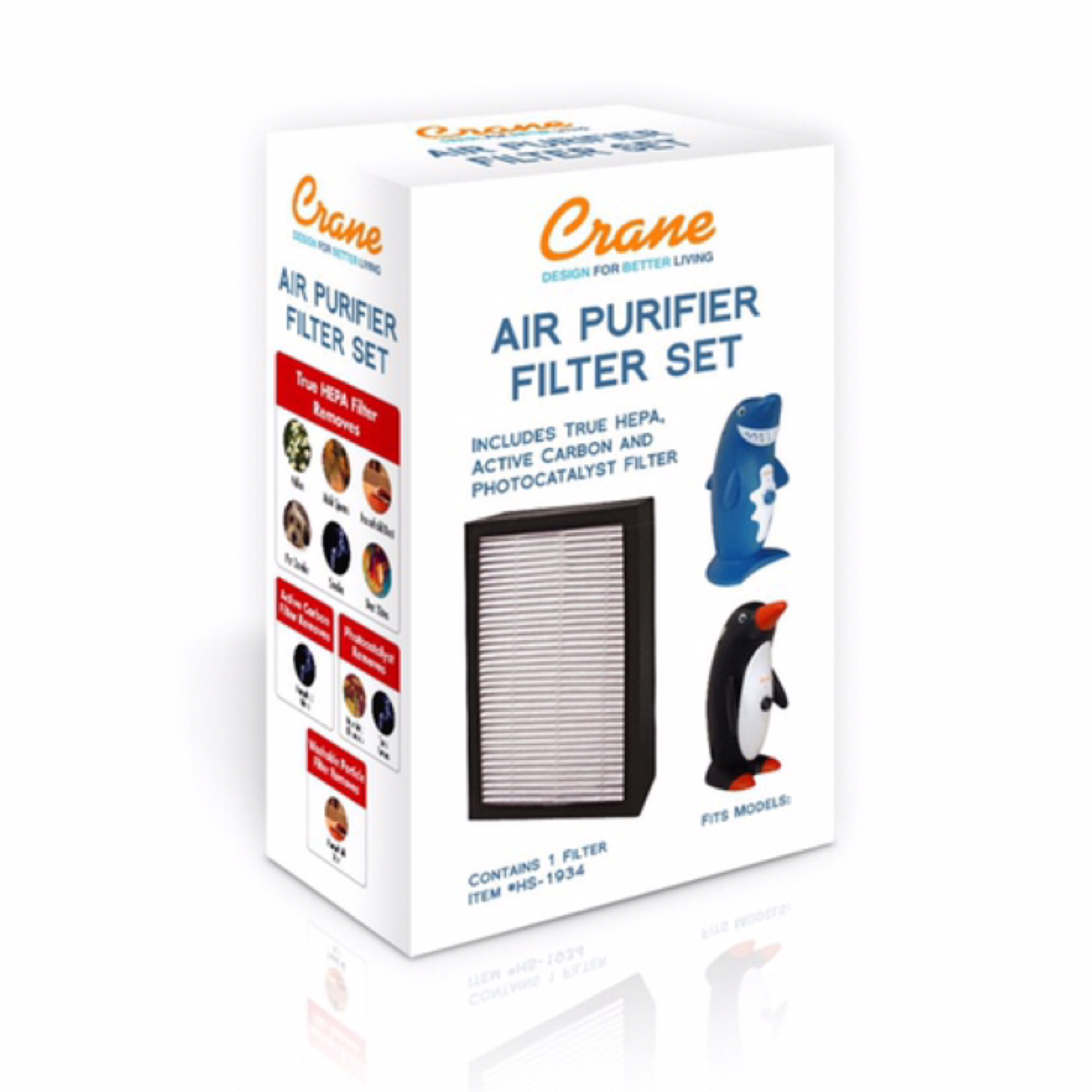 ไส้กรองสำหรับเครื่องฟอกอากาศ Crane USA Adorable Air Purifier Filter