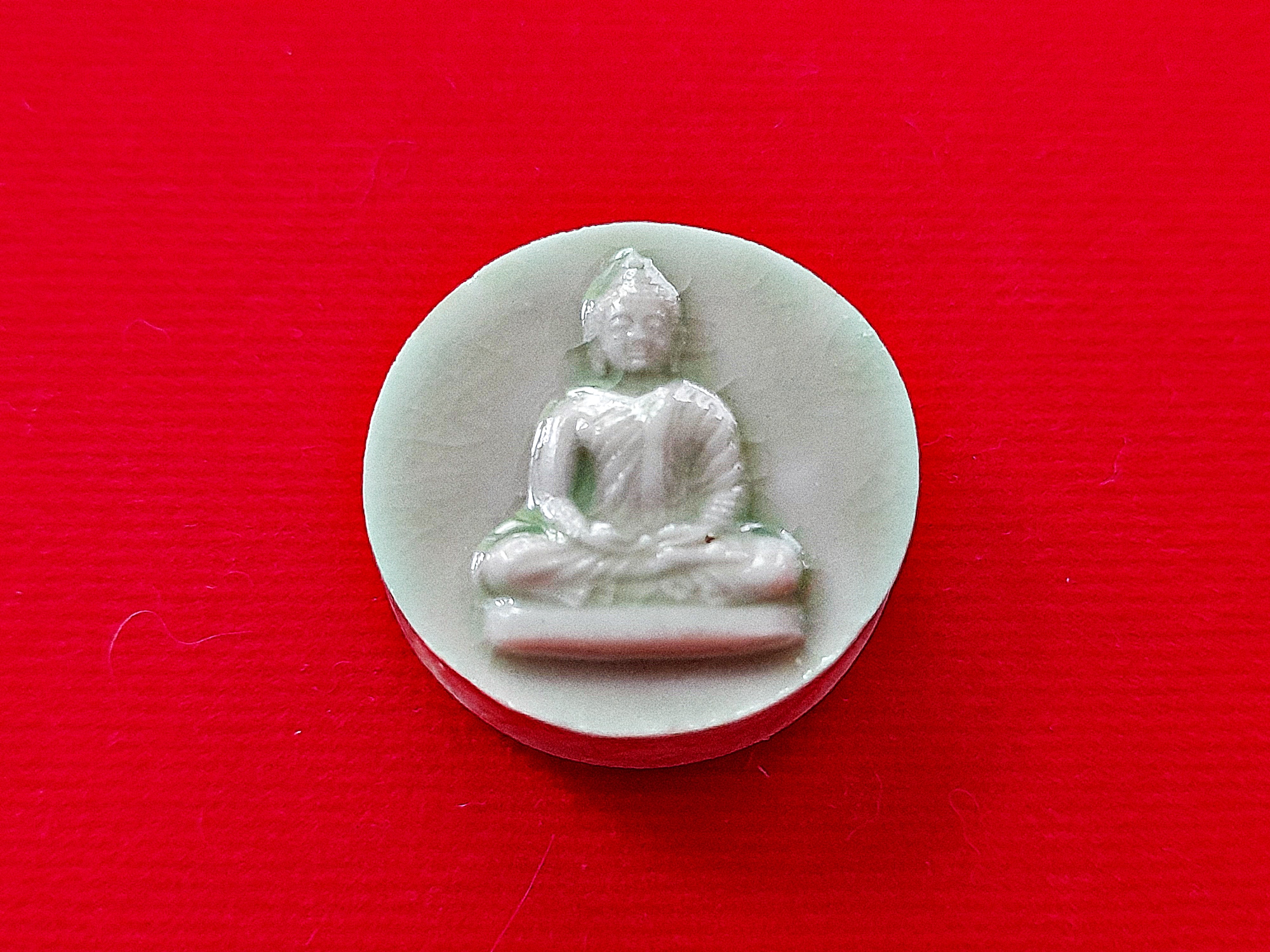 เหรียญพระธรรมกาย หลังฝั่งเม็ดแร่ ครบรอบ80ปี หลวงป๋า วัดหลวงพ่อสด ปี2552 เนื้อกระเบื้องเขียว เขียวเหนียวทรัพย์ #รับประกันแท้