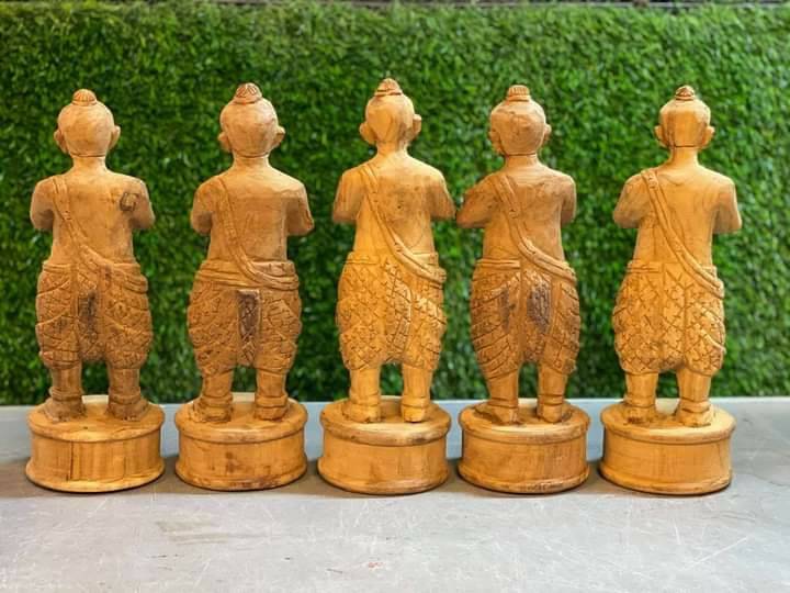 หุ่นตุ๊กตา กุมาร (ยืนสูง12นิ้ว) แกะสลักจากไม้สักแท้ (ขายปลีก ขายส่ง) #งานแกะสลักทำมือ #ยังไม่ได้ปลุกเสก