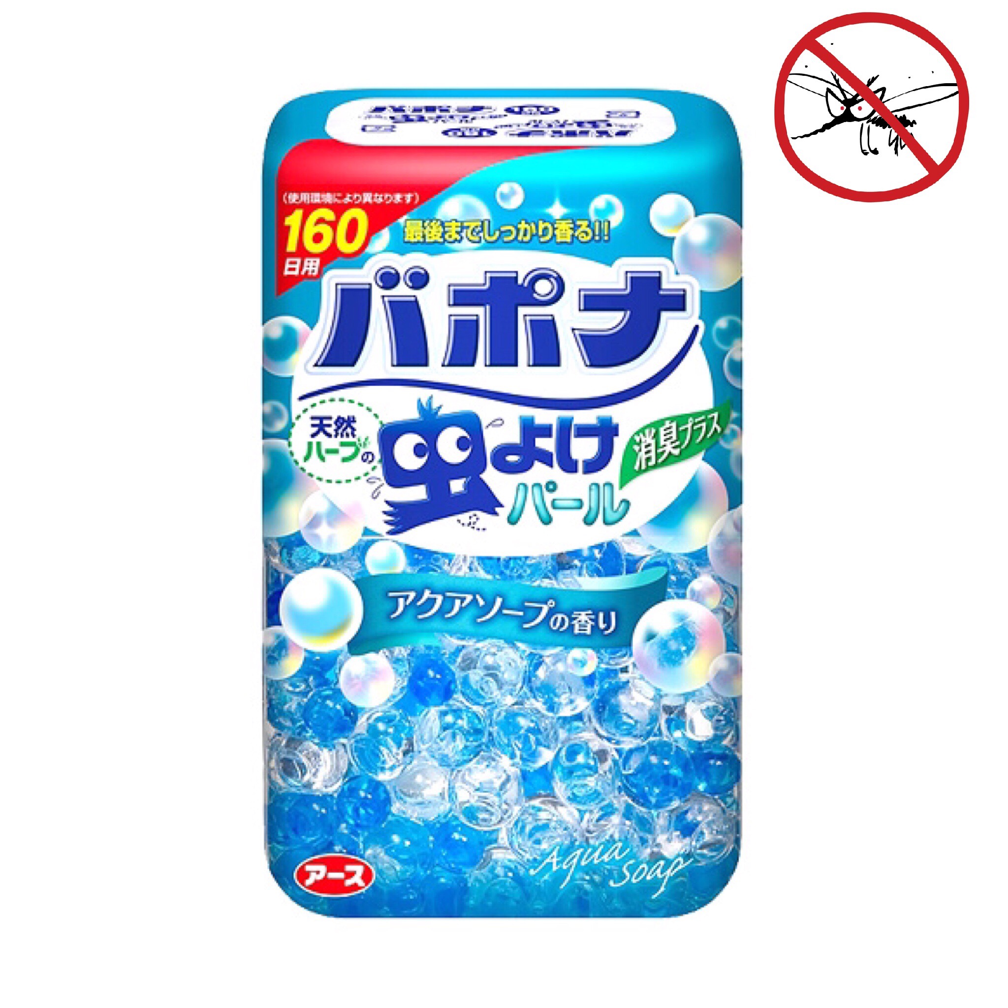 กระปุกหอมไล่ยุงและแมลงชนิดเม็ดเจลไข่มุก Bapona Insect Repellent Pearl (Aqua Soap)