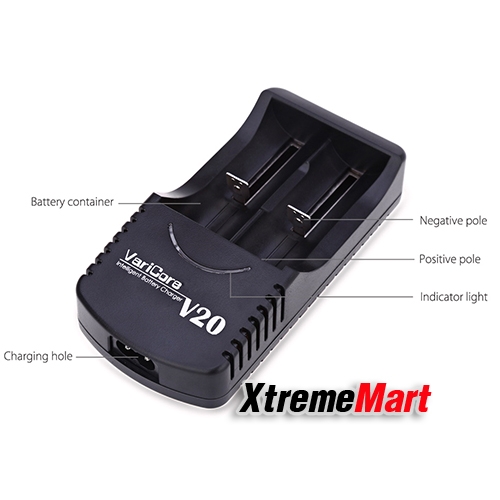 เครื่องชาร์จอัจฉริยะVariCore V20 18650ชาร์จแบตเตอรี่18650 26650 18500 16340 14500, 18350แบตเตอรี่ลิเธียม1.2โวลต์AA/AAAแบตเตอรี่NiMH