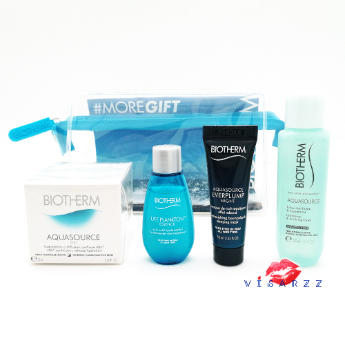 Biotherm Aquasource Everplump Night Sleeping Mask Set 4 Items เซทบำรุงผิวที่รวมโปรดักเด่นๆ ของไบโอเธิร์ม มาพร้อมกับกระเป๋าใสใส่ของจุ เหมาะกับการพกพามาก ๆ ค่ะ