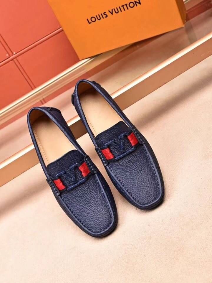 พร้อมส่ง รองเท้า lv men loafer โลฟเฟอร์ ชายสีดำและน้ำเงิน size 38-44