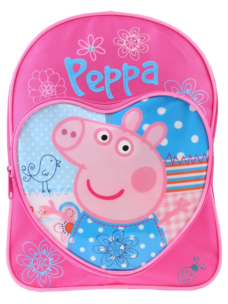 กระเป๋าเป้สะพายหลังสำหรับเด็ก Character UK Peppa Pig Backpack - Patchwork Heart