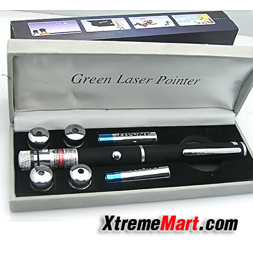 ปากกาเลเซอร์แสงสีเขียว 5 หัว ถอดเปลี่ยนได้ 5 in 1 Green Lasre Pointer